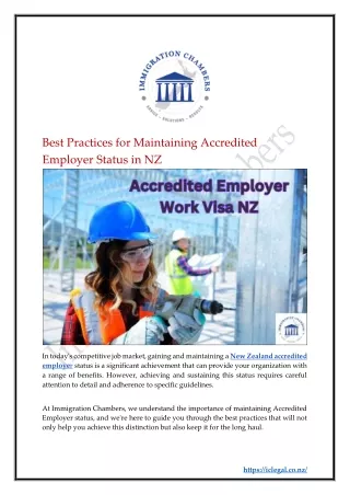 Best Practices for Maintaining Accredited Employer Status in NZ