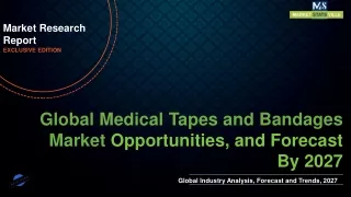 Medical Tapes and Bandages Market will reach at a CAGR of 4.3% from to 2027