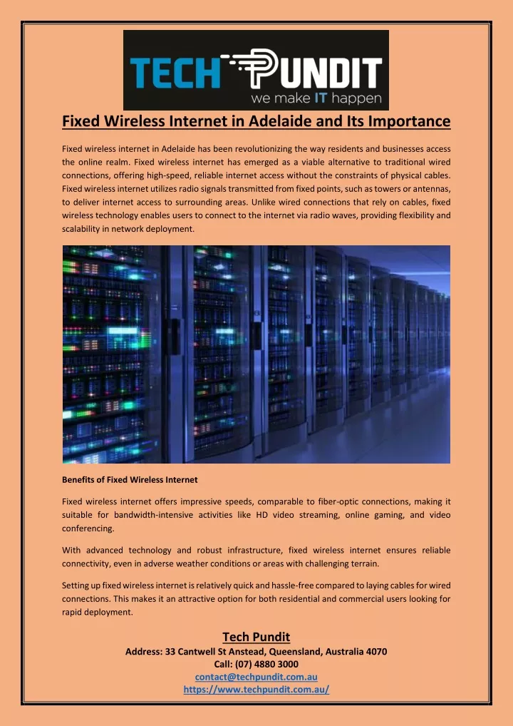 fixed wireless internet in adelaide