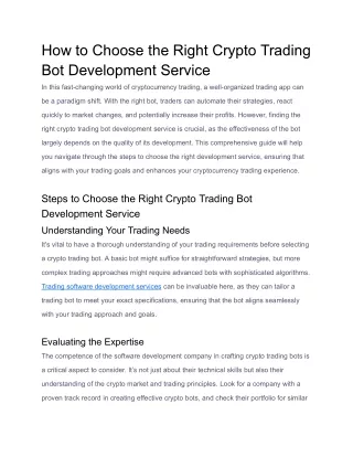 how to choose the right crypto trading