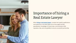 Hiring Real Estate Lawyer