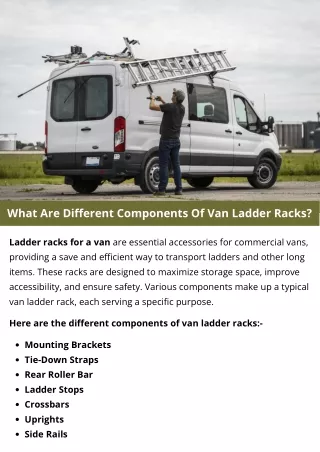 What Are Different Components Of Van Ladder Racks?