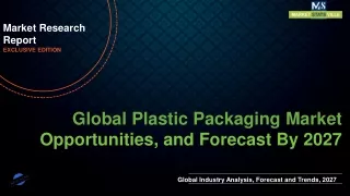 Plastic Packaging Market will reach at a CAGR of 4.3% from to 2027