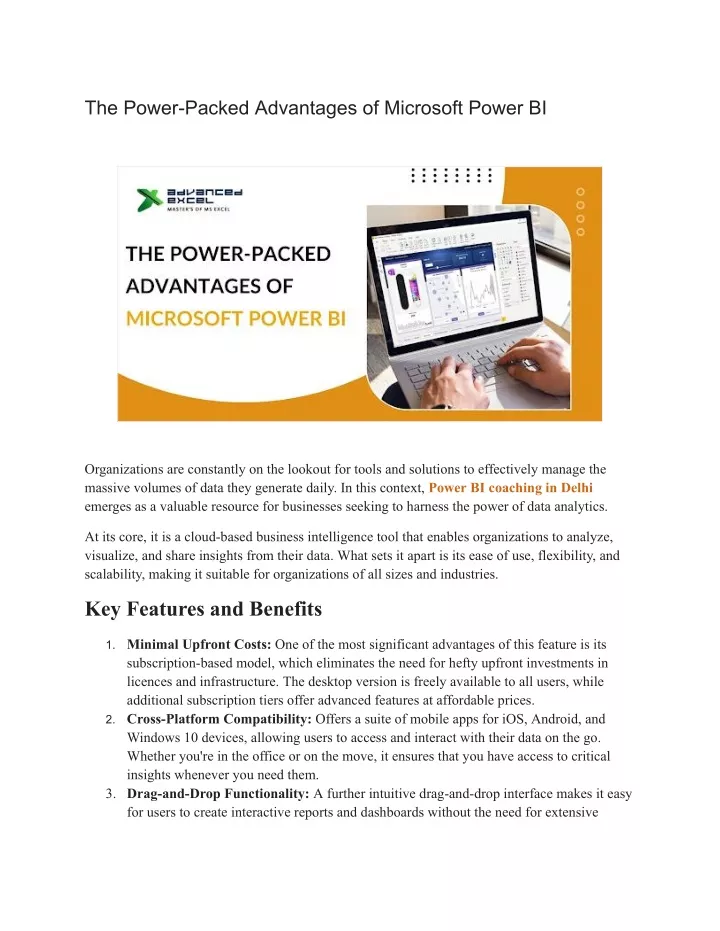 the power packed advantages of microsoft power bi