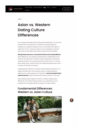 Asian vs. Western Dating Culture Differences | Awmlove