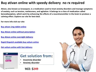 Buy anxiety relief ativan medication in the usa