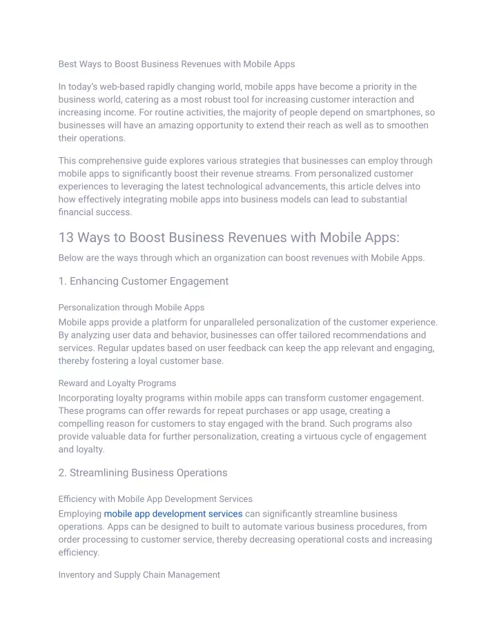 best ways to boost business revenues with mobile