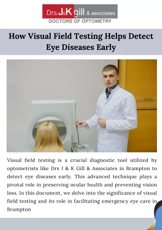 How Visual Field Testing Helps Detect Eye Diseases Early