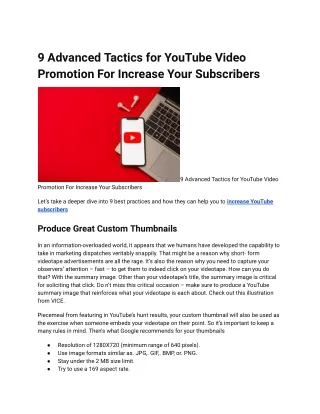 9 Advanced Tactics for YouTube Video