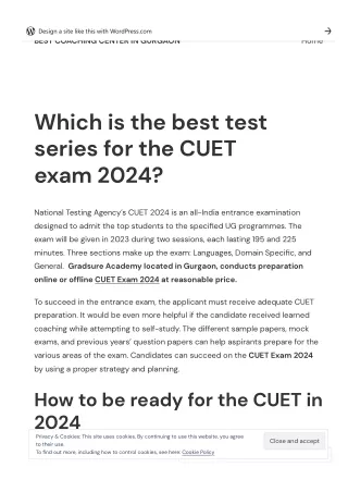 Which is the best test series for the CUET exam 2024?