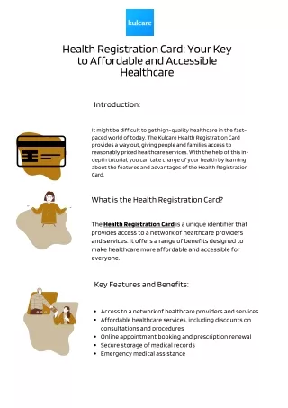 Health Registration Card Your Key to Affordable and Accessible Healthcare