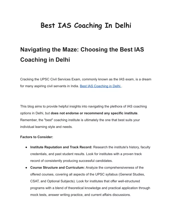 best ias coaching in delhi