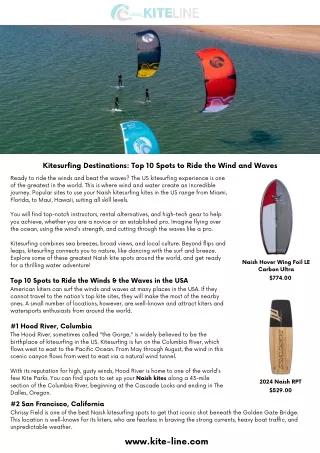 Kitesurfing Destinations Top 10 Spots to Ride the Wind and Waves
