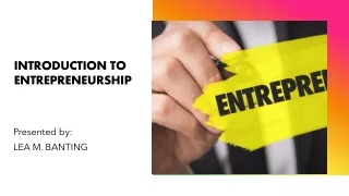 introduction to entrepreneurship