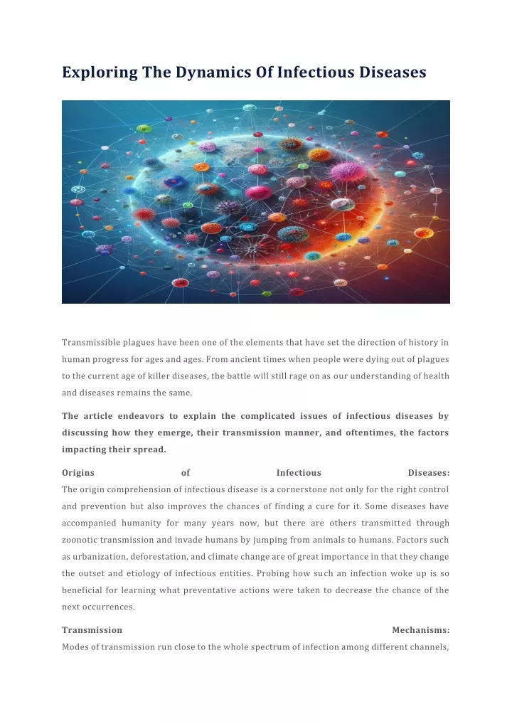 exploring the dynamics of infectious diseases