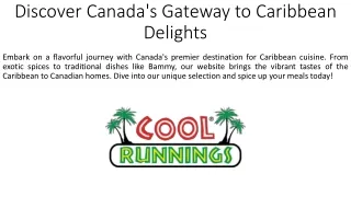 Discover Canada's Gateway to Caribbean Delights