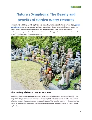 Nature's Symphony_ The Beauty and Benefits of Garden Water Features
