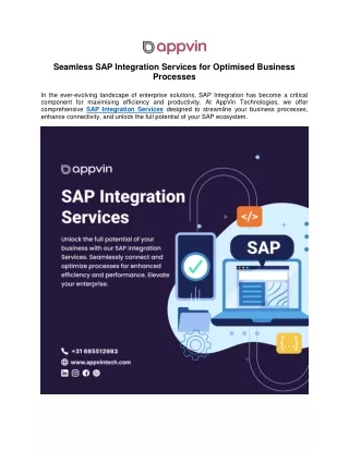 seamless sap integration services for optimised