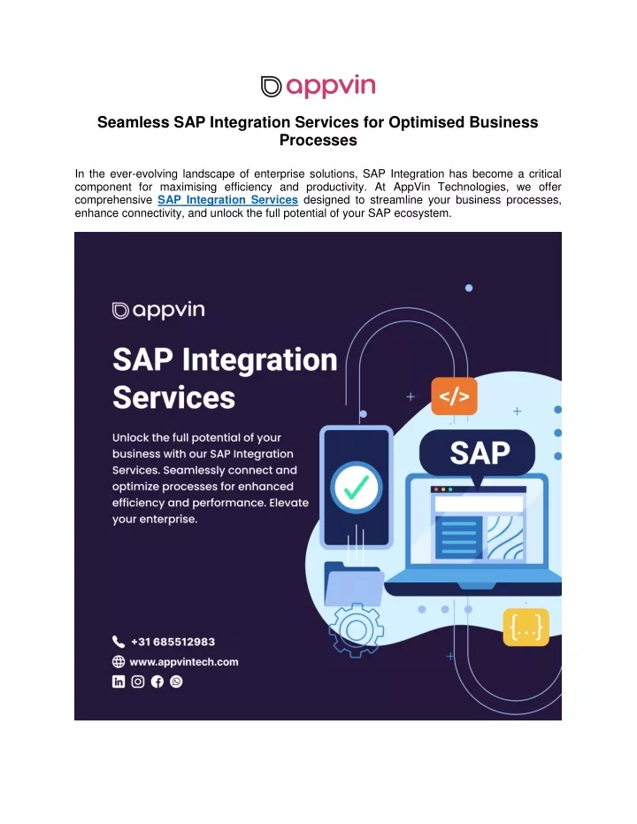 seamless sap integration services for optimised