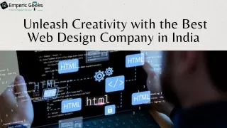 _Unleash Creativity with the Best Web Design Company in India