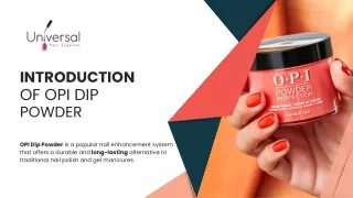 Introduction  of OPI Dip  Powder