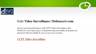 Cctv Video Surveillance  Deluxecctv.com