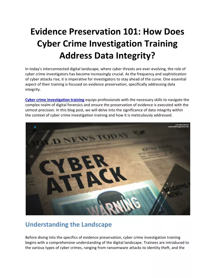 evidence preservation 101 how does cyber crime