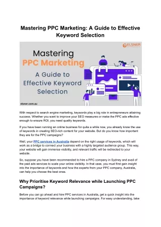 mastering ppc marketing a guide to effective