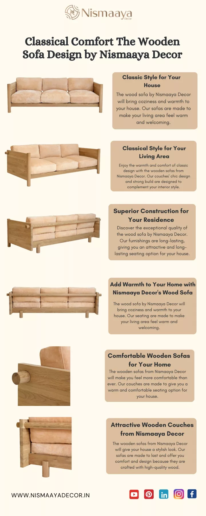 classical comfort the wooden sofa design