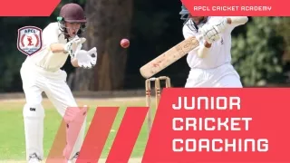 Junior Cricket Coaching - APCL