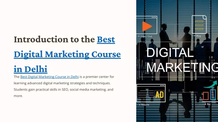introduction to the best digital marketing course