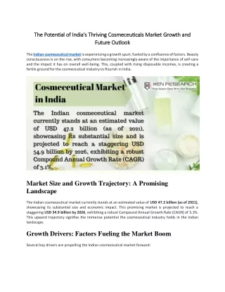 Cosmeceuticals Market in India