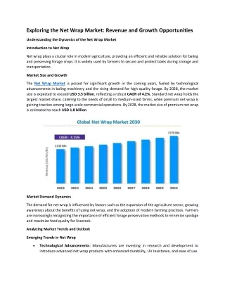 exploring the net wrap market revenue and growth