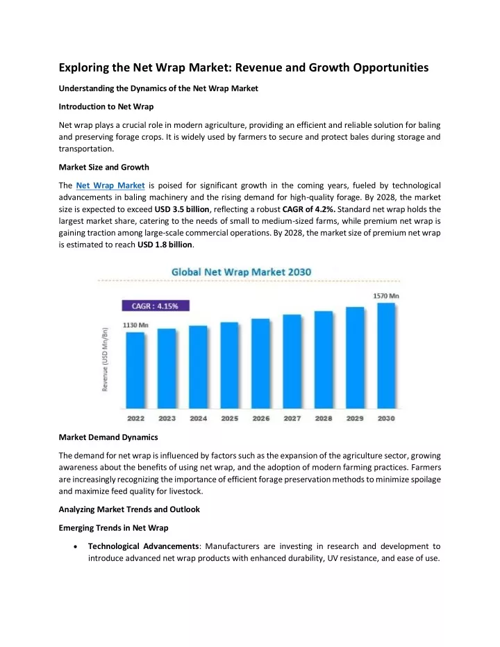 exploring the net wrap market revenue and growth