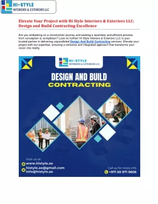 Hi Style Interiors & Exteriors LLC Design and Build Contracting