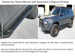 Elevate Your Toyota 4Runner with Generation 2 Magnum RT Steps