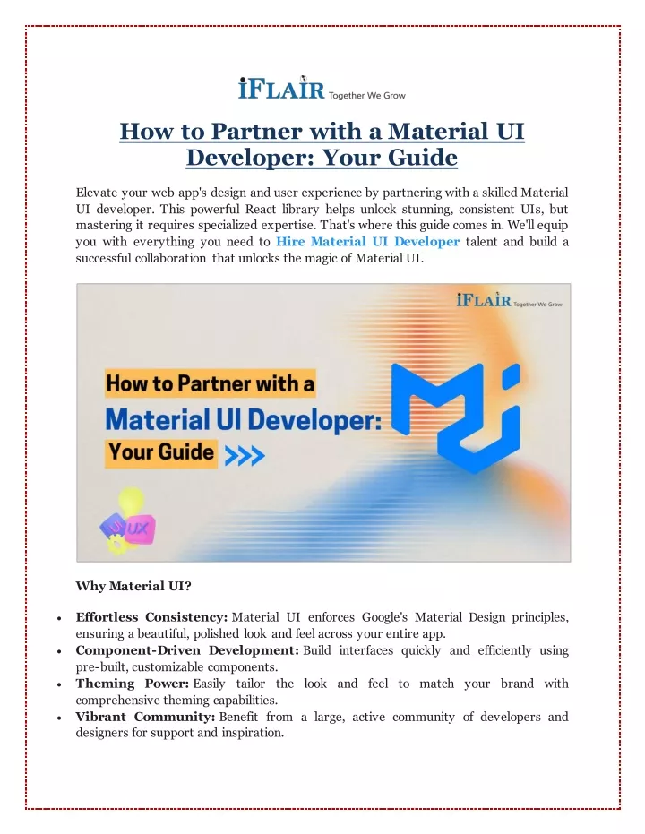 how to partner with a material ui developer your