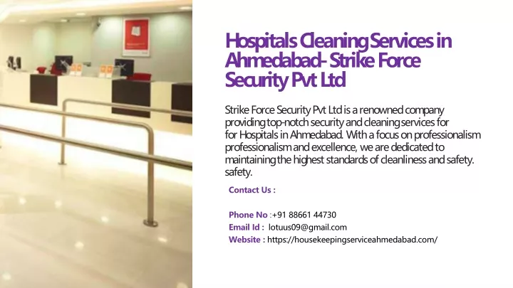 hospitals cleaning services in ahmedabad strike