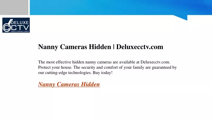 nanny cameras hidden deluxecctv com the most