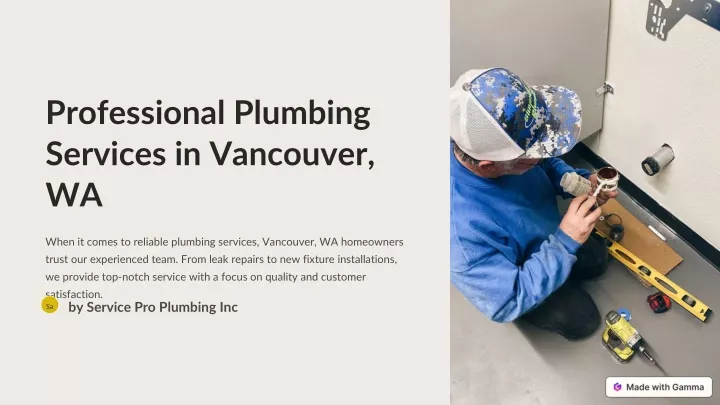 professional plumbing services in vancouver wa