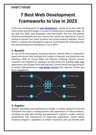 7 Best Web Development Frameworks to Use in 2023