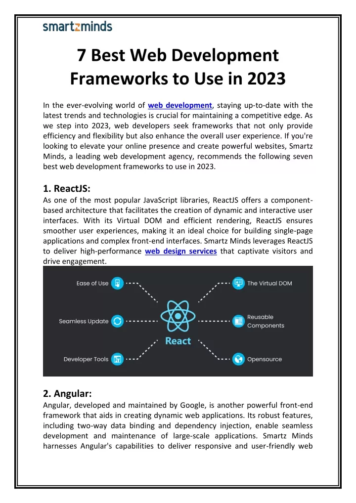 7 best web development frameworks to use in 2023