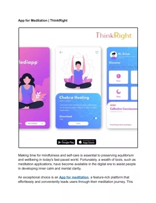App for Meditation _ ThinkRight