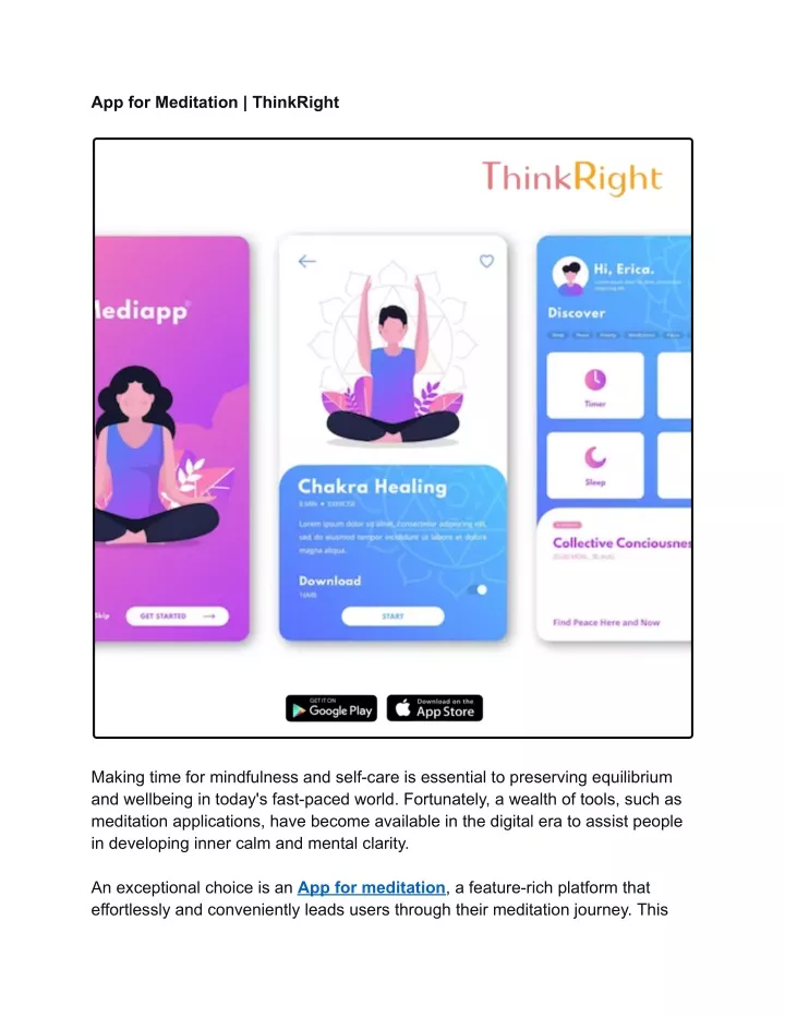 app for meditation thinkright