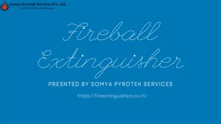 Fireball Extinguisher from Somya Pyrotek Services