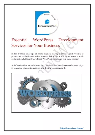 Essential WordPress Development Services for Your Business