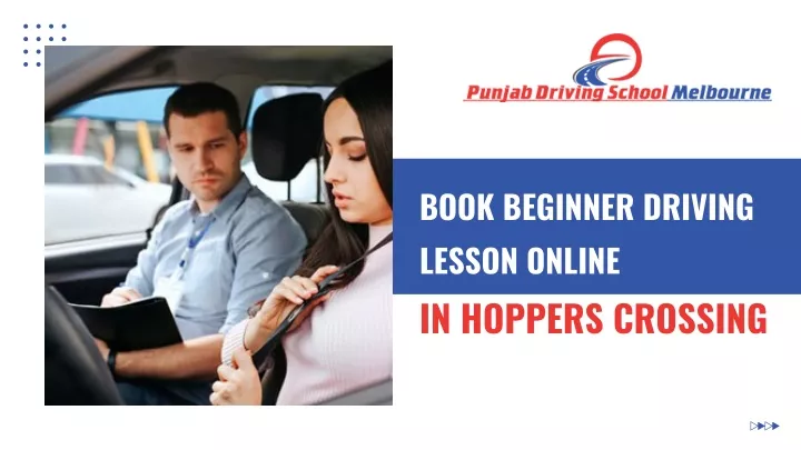 book beginner driving lesson online in hoppers