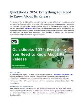 quickbooks 2024 everything you need to know about