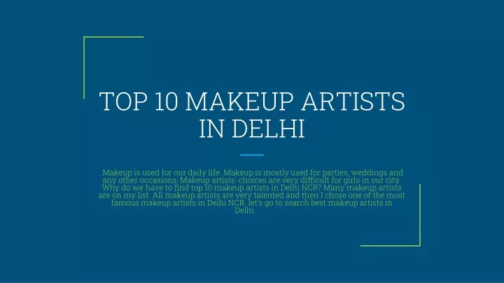 top 10 makeup artists in delhi