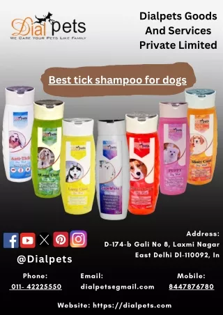 Dialpets Having the Best tick shampoo for dogs